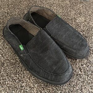 Sanuk unisex heathered Black Slip-On Shoes